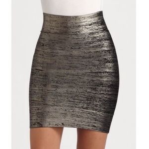 Bcbg bandage metallic skirt sz small nwot